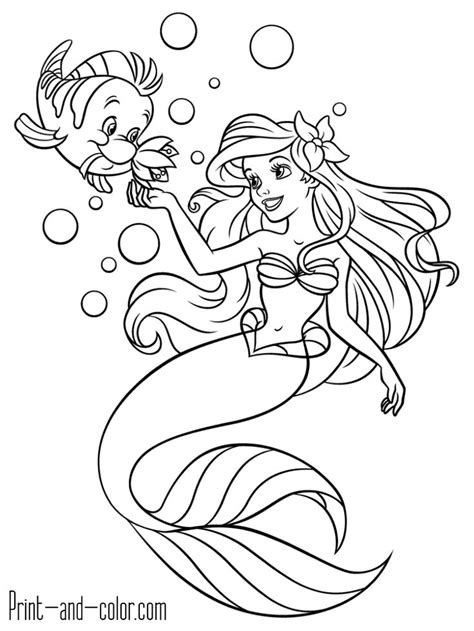 Each of these included free little mermaid coloring pages was gathered from around the web. The Little Mermaid coloring pages | Print and Color.com in ...