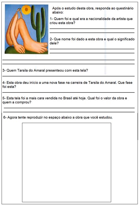 Atividades De Artes Para O Ensino Médio Com Gabarito