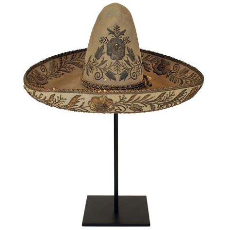 Fancy 19th Century Mexican Sombrero From A Unique Collection Of