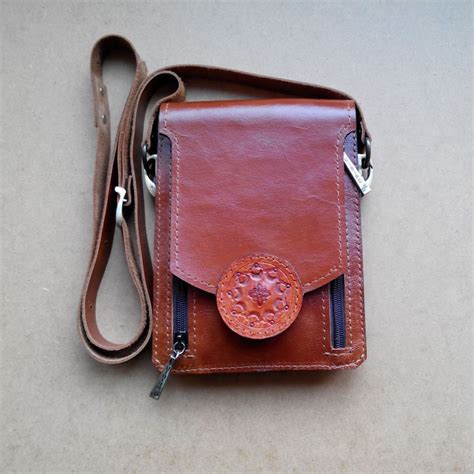 Crossbody Leather Wallet Holster Case Leather Cell Phone Bag Etsy