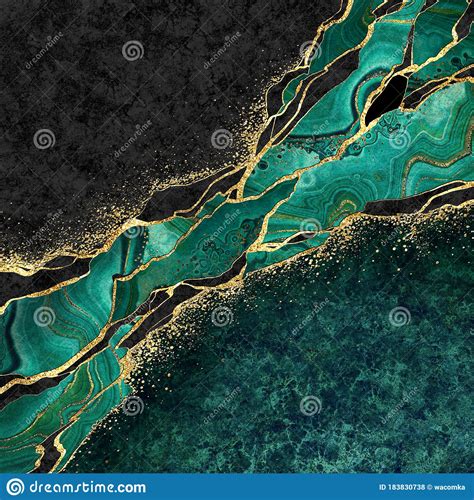 Maybe you would like to learn more about one of these? Abstract Black Marble Green Malachite Background With ...
