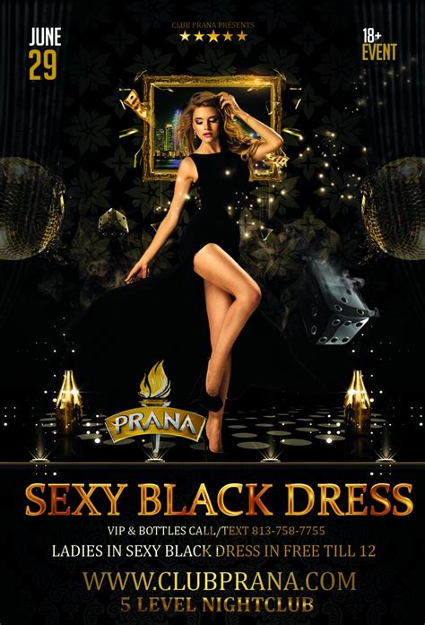Sexy Black Dress Club Prana