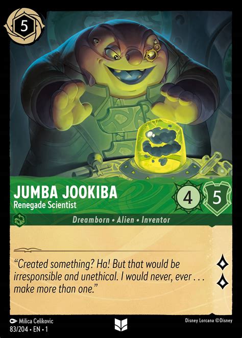 Jumba Jookiba - Renegade Scientist Lorcana Card | inkDecks.com