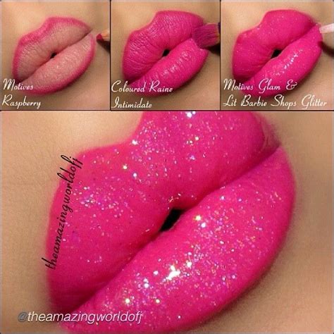 Pink Sparkly Lips By Theamazingworldofj In Motives Lip Lock Lip