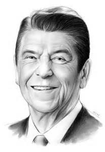 President Ronald Reagan Drawing By Greg Joens Pixels