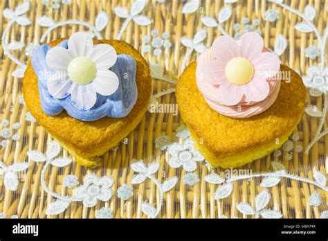 Fleur De Marguerite Comestible En Papier De Riz Sur Le Dessus Banque d
