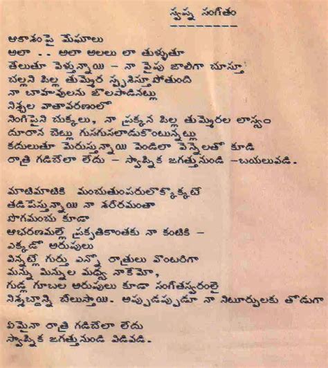 We did not find results for: TELUGU WEB WORLD: Swapna Sangeetham - Telugu Kavitha