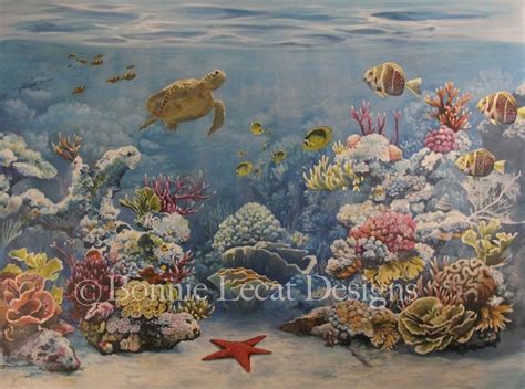 Buy A Custom Coral Reef Mural Made To Order From Bonnie Lecat Designs