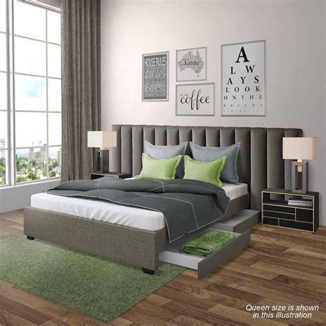 King size bed heads & headboards. The combination of the Prisca Storage Bed Base and the ...