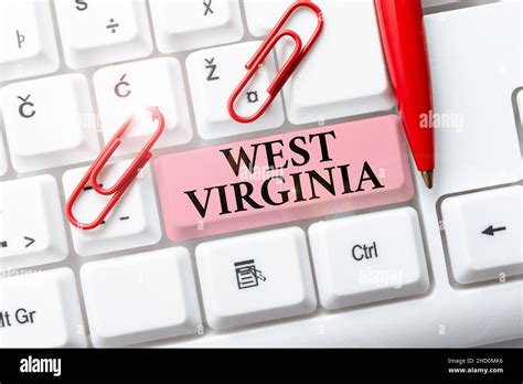 Text Showing Inspiration West Virginia Word Written On United States