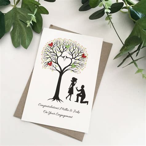 Handmade Engagement Card Congratulations On Your Engagement Etsy