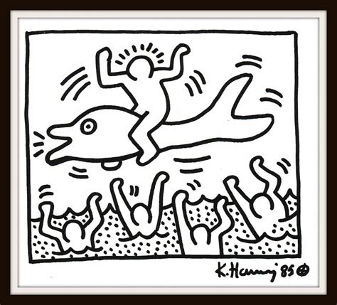 Keith Haring Man On Dolphin