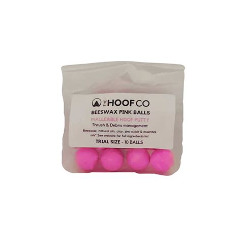 Beeswax Pink Balls Trial Size 10pcs The Hoof Co