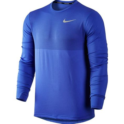 Nike Nike Mens Zonal Cooling Relay Long Sleeve Running Shirt Blue
