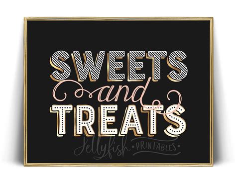 Sweets And Treats Sign Printable Or Printed Signs Party Etsy
