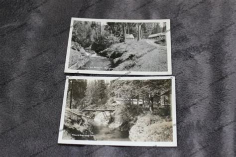 2 Kitson Hot Springs Postcards Rppc Near Oakridge Oregon Ebay