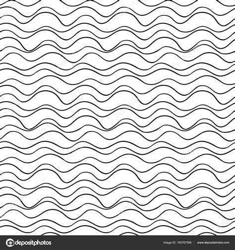 Vector Seamless Wavy Line Pattern Graphic Texture Hand Drawn