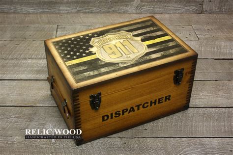 911 Dispatcher Badge Keepsake Box