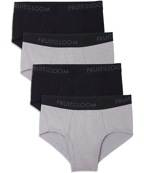 Men S Breathable Underwear Assorted Color Brief Cotton Mesh 4 Pack Black Gray