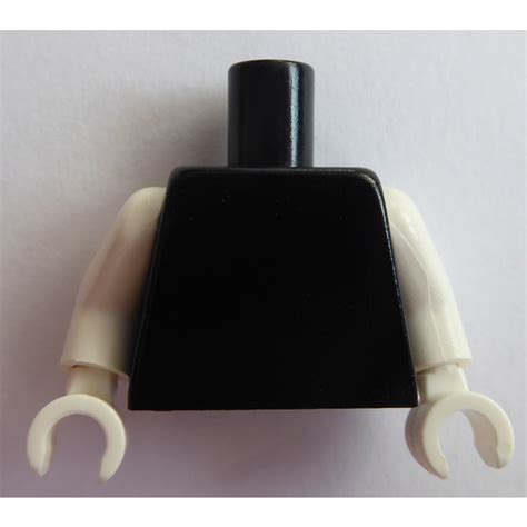 Lego Plain Minifig Torso With White Arms And White Hands