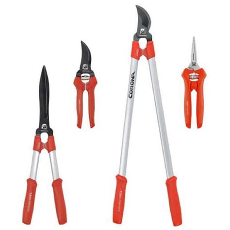 Corona 4 Piece Garden Tool Starter Kit Hedge Shears Pruner Lopper