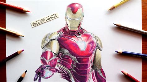 How To Draw Iron Man Mark 85 Avengers Endgame Drawing