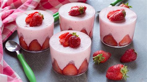 Mousse de fraise légère