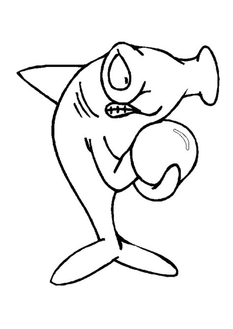 Coloriage requin marteau