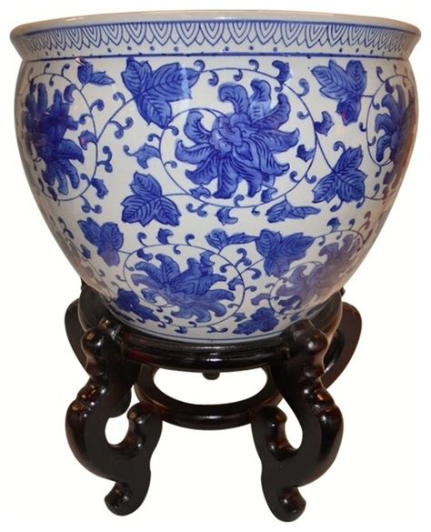 Home décor & so much more · fast & free shipping · up to 70% off Blue and White Porcelain Jardiniere For Indoor Or Outdoor ...