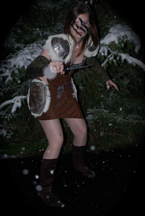 Aela The Huntress Cosplay Skyrim Winter Night By Ladysnip3r On