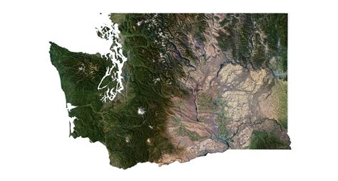 Washington State Terrain 3d Map By Shustrik