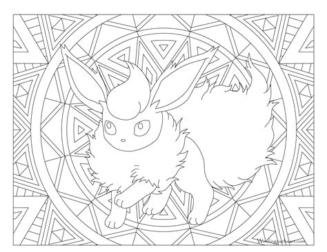 Pokemon Flareon Coloring Page