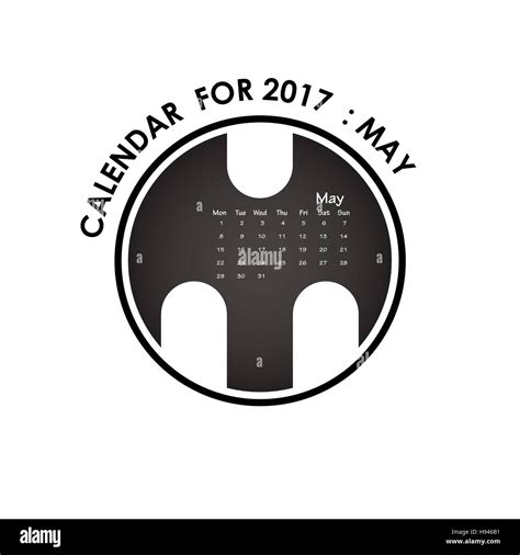 2017 Calendar Vector Design Stationery Templatecalendar For May 2017