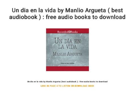 Un Dia En La Vida By Manlio Argueta Best Audiobook Free Audio B