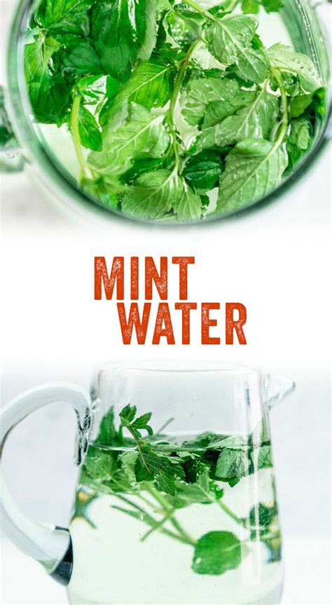 Easy Mint Water Recipe Recipe Flavored Water Recipes Mint Recipes