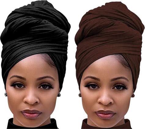 Harewom Head Wraps For Black Women Stretchy Head Scarf African Hair