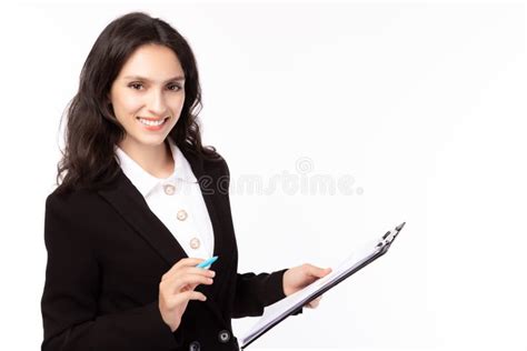 Smiling Attractive Young Caucasian Businesswoman With Lovely Smile