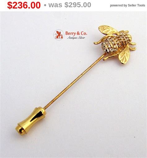 Sale Sale Vintage Bumble Bee Stick Pin 14 K Yellow Gold