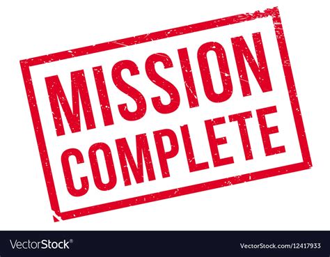Mission complete stamp Royalty Free Vector Image