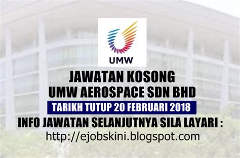 A0308 click on programme name to. Jawatan Kosong UMW Aerospace Sdn Bhd - 20 Februari 2018