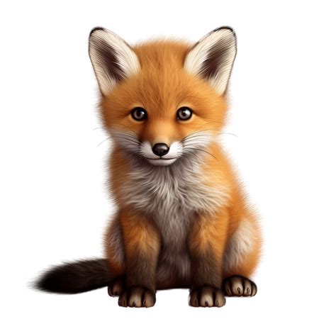 Ai Generated Cute Baby Fox Clip Art 34928223 Png