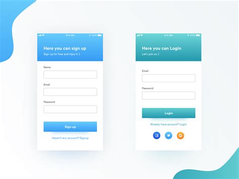 Sign Up And Login Page Design By Mojtaba Mousavi On Dribbble