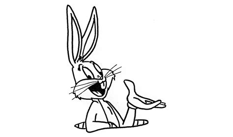 How To Draw And Colour Bugs Bunny From Looney Tunesea