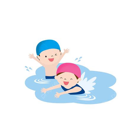 卡通兒童游泳向量圖 女孩卡通圖 男孩卡通圖 卡通素材素材圖案PSD和PNG圖片免費下載