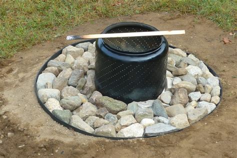 Keep safety precautions a priority as you build your fire to avoid unnece. this sixties' house: Washing Machine Fire Pit