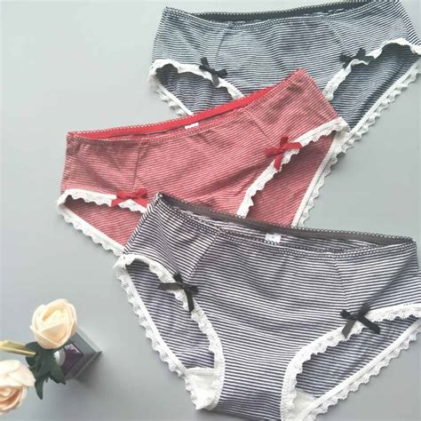 2018 Women Strip Girls Panties Sexy Cotton Underwear Girls Cute