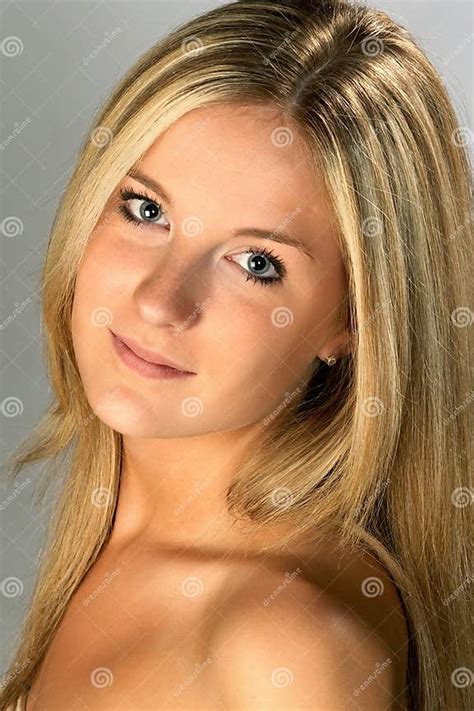 beautiful blonde woman headshot stock image image of girl beautiful 893447