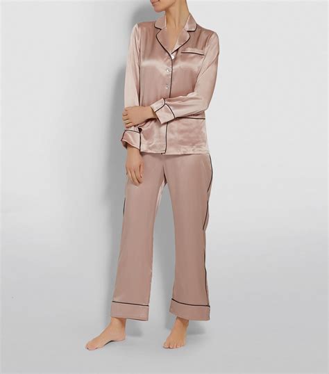Womens Olivia Von Halle Pink Coco Silk Pyjama Set Harrods Countrycode