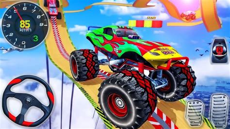 Monster Truck Mega Ramp Racing Impossible Car Game Android Gameplay