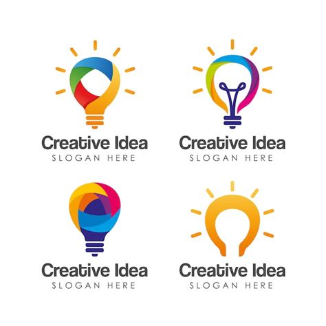 Modèle De Logo Coloré Idée Créative Vecteur Premium